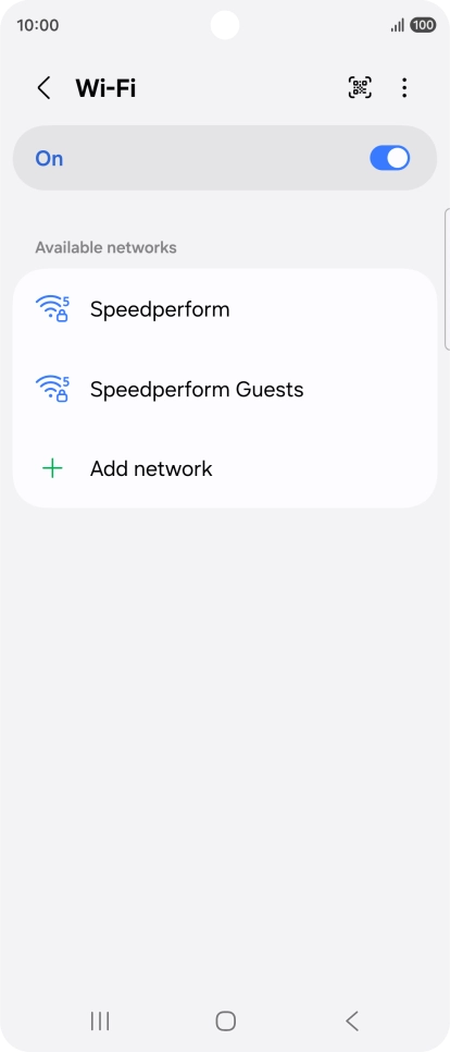 Press the required Wi-Fi network. Press the required Wi-Fi network.