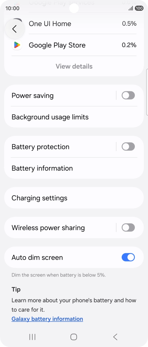 Press Power saving. Press Power saving.