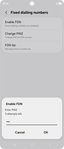 Key in your PIN2 and press OK. The default PIN2 is 0000. Key in your PIN2 and press OK. The default PIN2 is 0000.