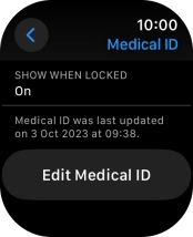 Press Edit Medical ID. Press Edit Medical ID.