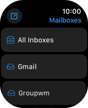 Press the required email account. Press the required email account.