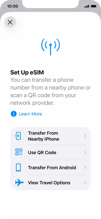 Press Use QR Code. Press Use QR Code.