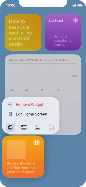 Press Remove Widget. Press Remove Widget.