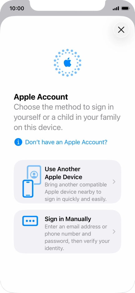Press Sign in Manually. Press Sign in Manually.