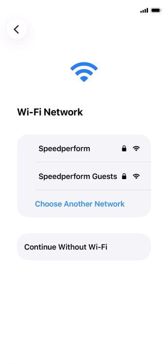 Press the required Wi-Fi network. Press the required Wi-Fi network.