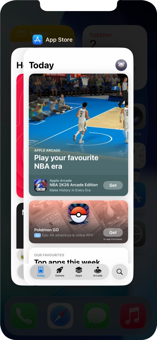 Slide upwards on the required application to end it. Slide upwards on the required application to end it.