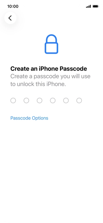 Press Passcode Options. Press Passcode Options.