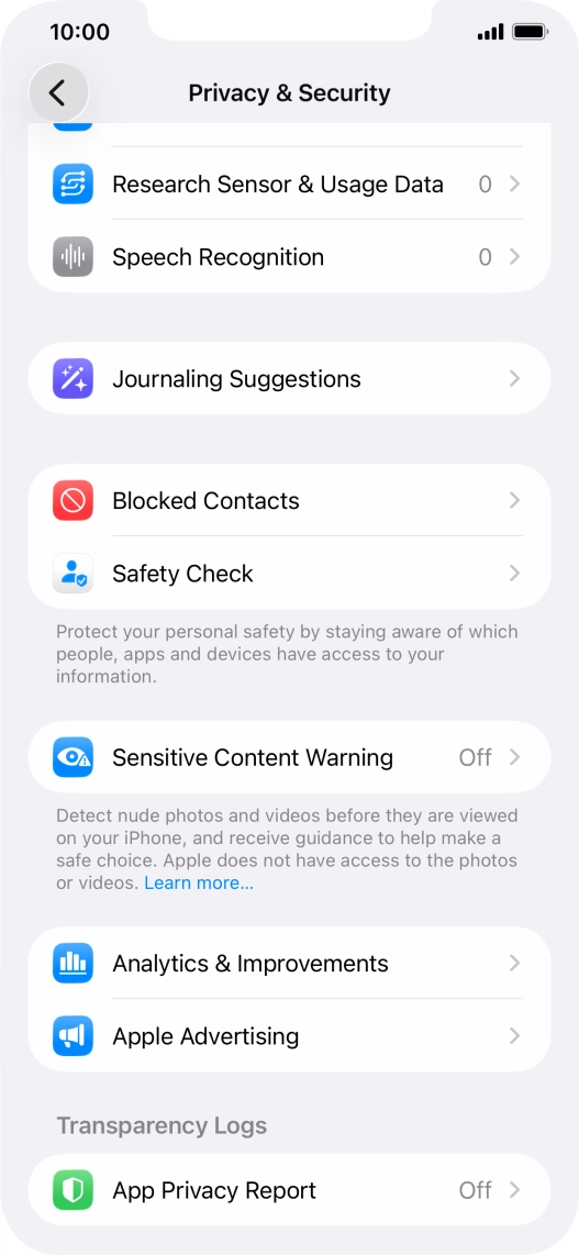 Press App Privacy Report. Press App Privacy Report.
