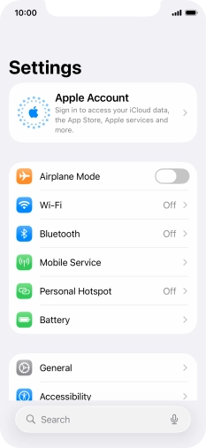 Press Apple Account. Press Apple Account.