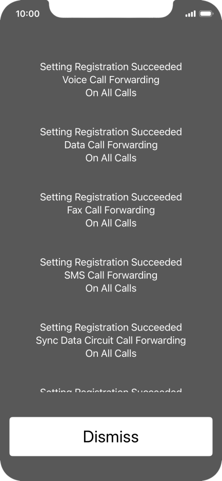 Press Dismiss. Press Dismiss.