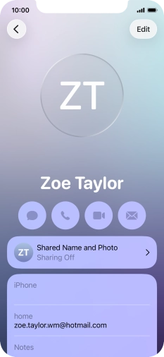 Press Shared Name and Photo. Press Shared Name and Photo.