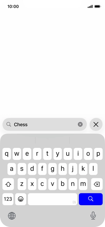 Press the search icon. Press the search icon.