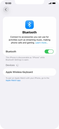 Press the required Bluetooth device and follow the instructions on the screen to pair the device with your phone. Press the required Bluetooth device and follow the instructions on the screen to pair the device with your phone.