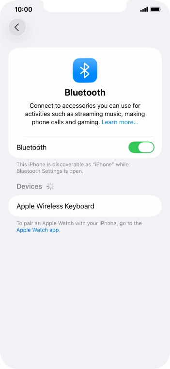 Press the required Bluetooth device and follow the instructions on the screen to pair the device with your phone. Press the required Bluetooth device and follow the instructions on the screen to pair the device with your phone.