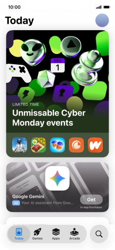 Press the search icon. Press the search icon.