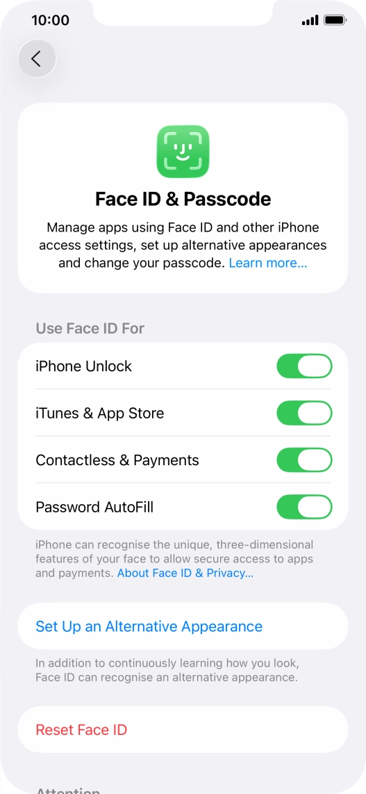 Press the indicators next to the required settings to turn them on or off. Press the indicators next to the required settings to turn them on or off.