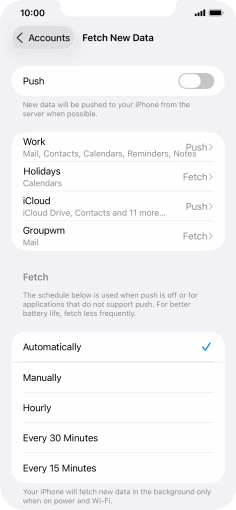 If you turn off the function, press the required setting. If you turn off the function, press the required setting.
