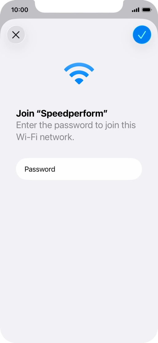 Press the confirm icon. Press the confirm icon.