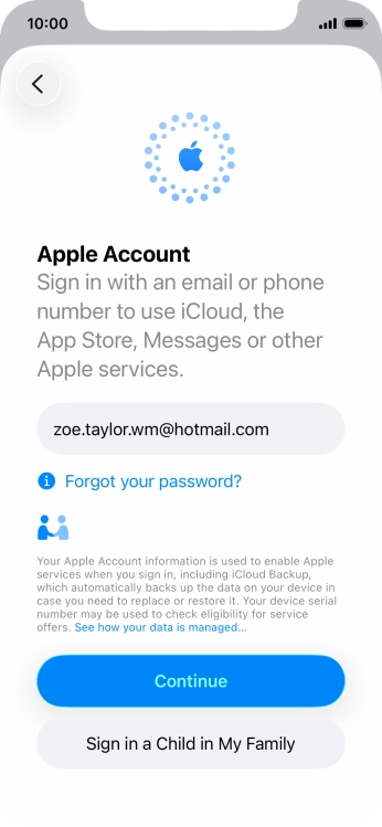 Press Continue. Press Continue.