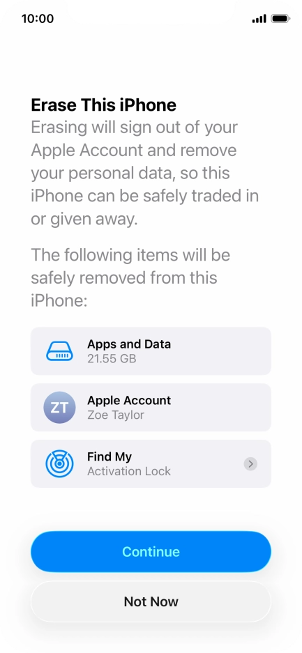 Press Continue. Press Continue.