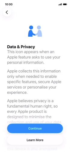 Press Continue. Press Continue.