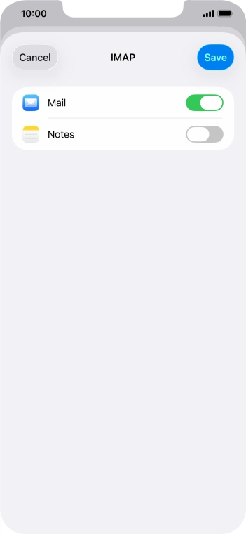 Press Save. Your email account has now been set up. To select more settings for incoming and outgoing server, proceed with the following steps. Press Save. Your email account has now been set up. To select more settings for incoming and outgoing server, proceed with the following steps.