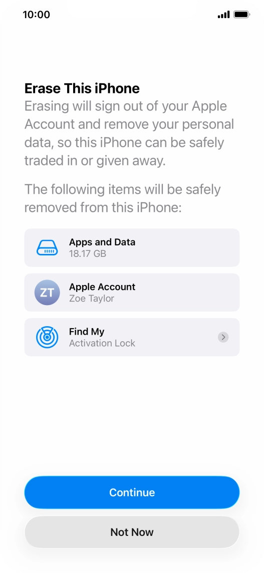 Press Continue. Press Continue.