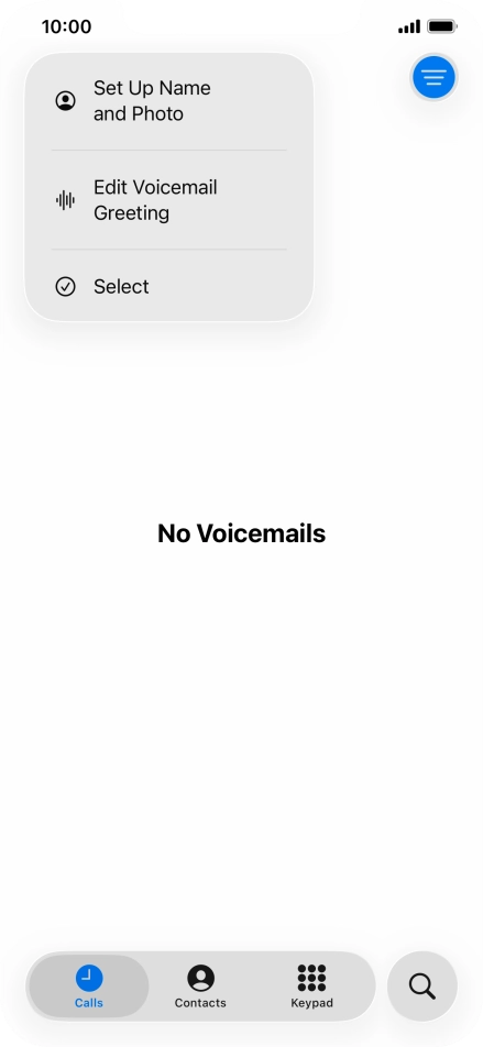 Press Edit Voicemail Greeting. Press Edit Voicemail Greeting.