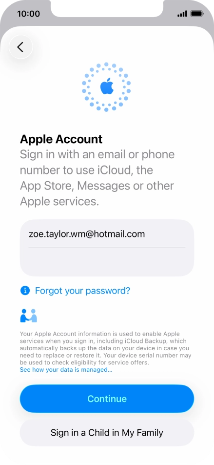 Press Continue. Press Continue.