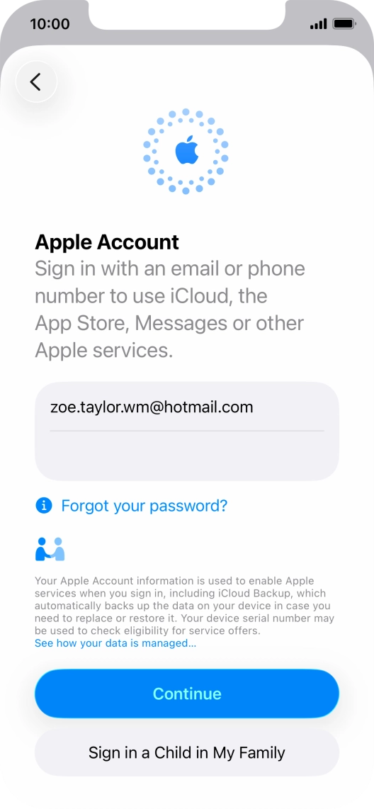 Press Continue. Press Continue.