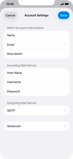 Press SMTP. Press SMTP.