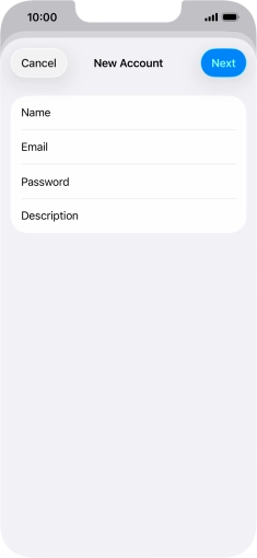 Press Description and key in the required name. Press Description and key in the required name.