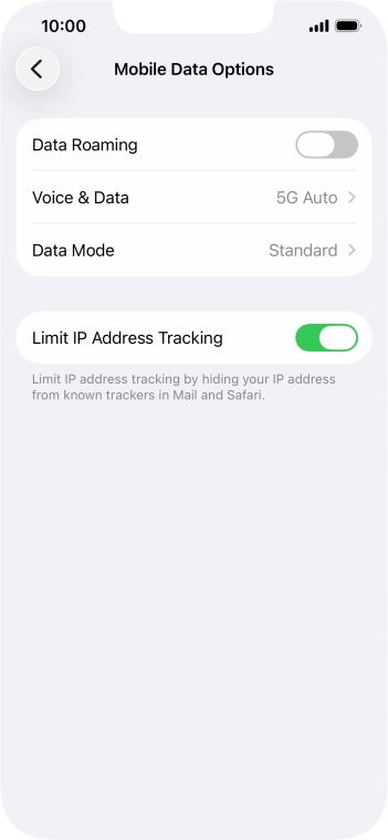 Press Data Mode. Press Data Mode.