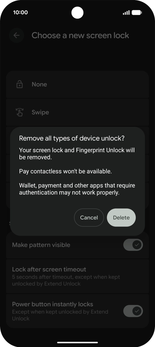Press Delete. Press Delete.