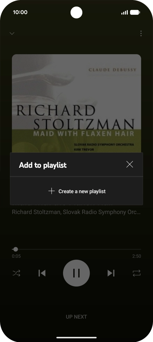Press Create a new playlist. Press Create a new playlist.