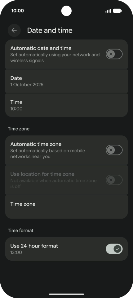 Press the indicator next to Press the indicator next to