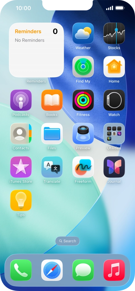 If you're using a Widget Stack: slide up or down on the stack to select the required widget. If you're using a Widget Stack: slide up or down on the stack to select the required widget.