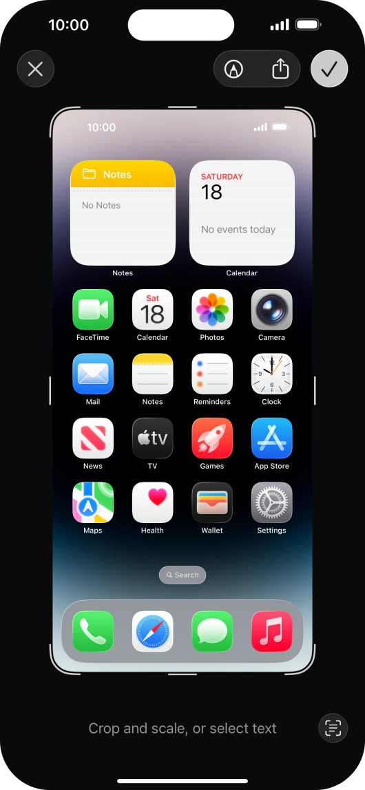 Follow the instructions on the screen to edit and save your screenshot. Follow the instructions on the screen to edit and save your screenshot.