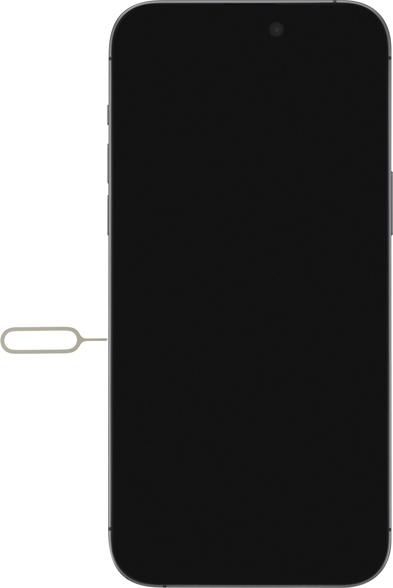 Find the opener for the SIM holder. Find the opener for the SIM holder.