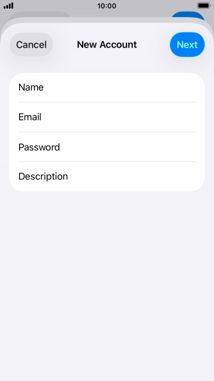 Press Description and key in the required name. Press Description and key in the required name.