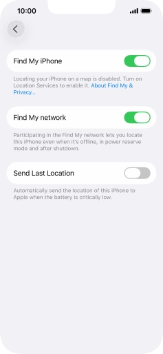 Press the indicator next to Press the indicator next to