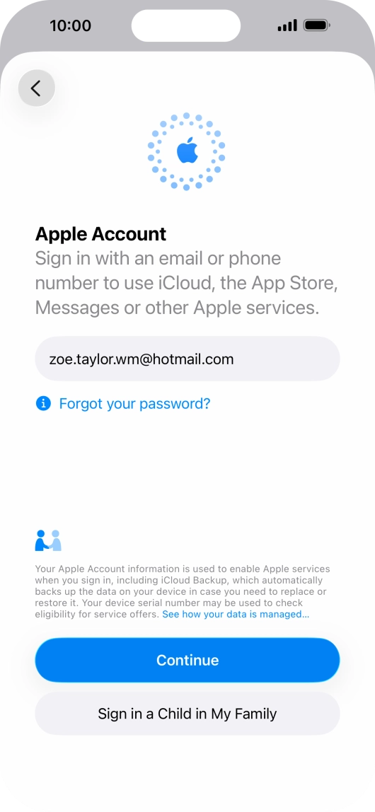 Press Continue. Press Continue.