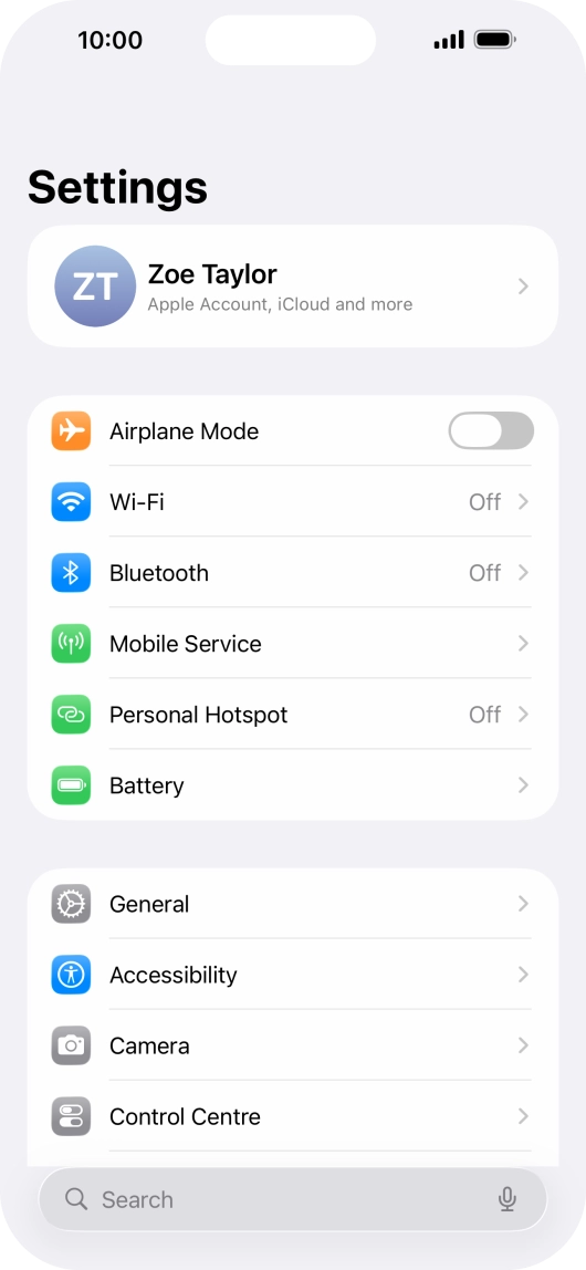 Press Personal Hotspot. Press Personal Hotspot.