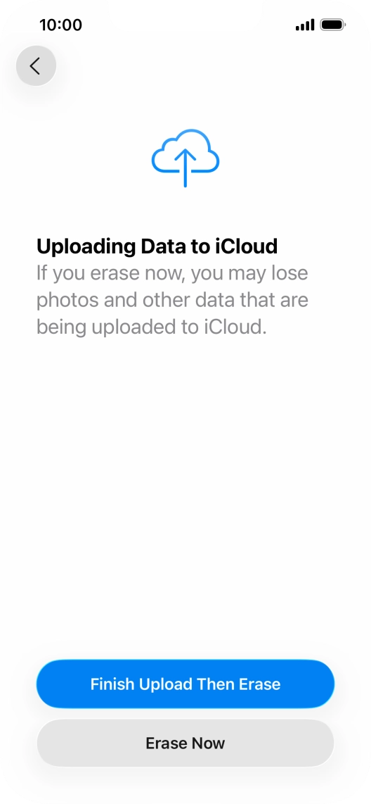 Press Erase Now. Press Erase Now.