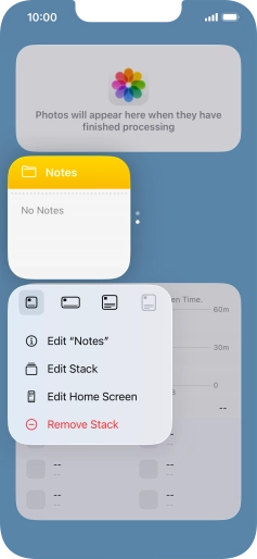 Press Edit Stack. Press Edit Stack.