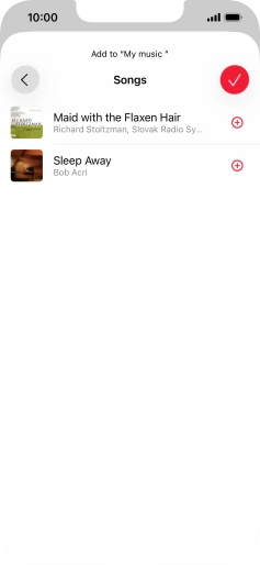 Go to the required category and press the add icon next to the required audio file. Go to the required category and press the add icon next to the required audio file.