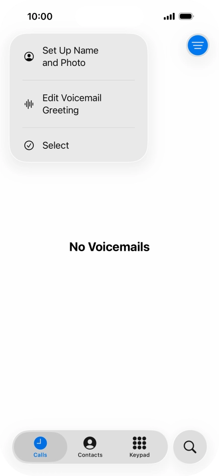Press Edit Voicemail Greeting. Press Edit Voicemail Greeting.