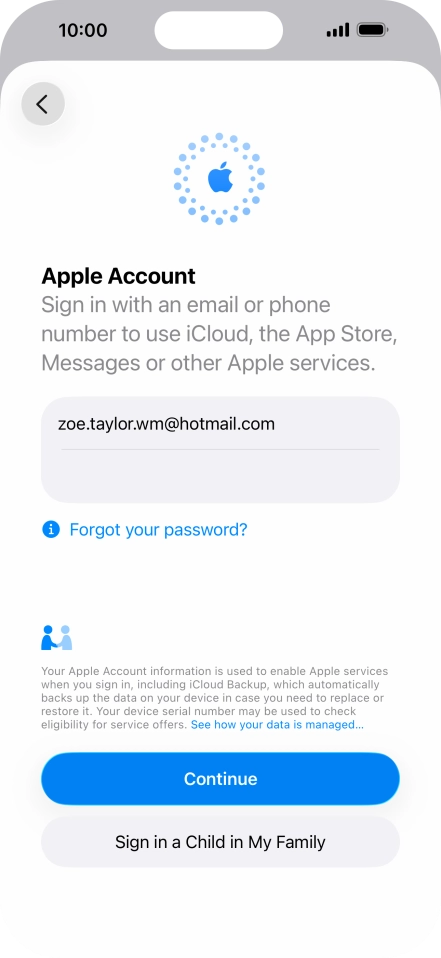 Press Continue. Press Continue.