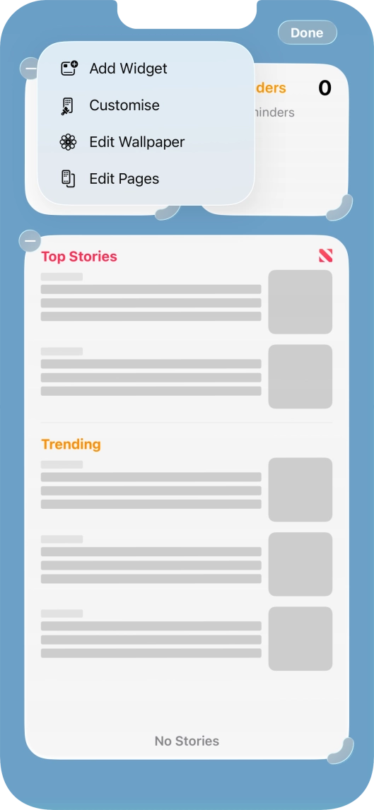 Press Add Widget. Press Add Widget.