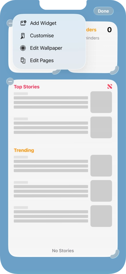 Press Add Widget. Press Add Widget.